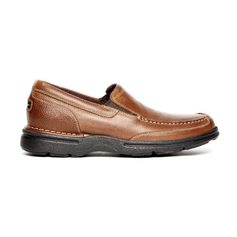 Rockport ProWalker Eureka Plus Slip-On Men Casual Shoes Brown Singapore | LH7-26932