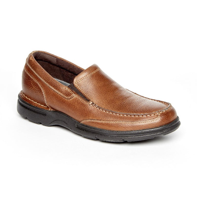 Rockport ProWalker Eureka Plus Slip-On Men Casual Shoes Brown Singapore | LH7-26932