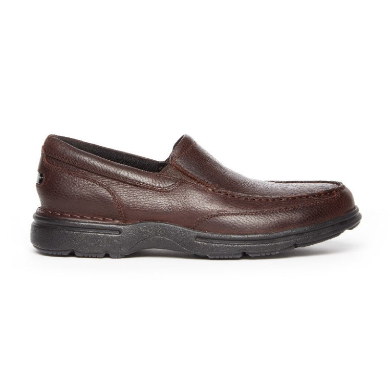 Rockport ProWalker Eureka Plus Slip-On Men Loafers Dark Brown Singapore | QI5-46134