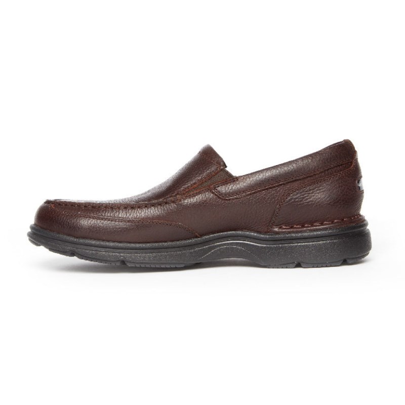 Rockport ProWalker Eureka Plus Slip-On Men Loafers Dark Brown Singapore | QI5-46134