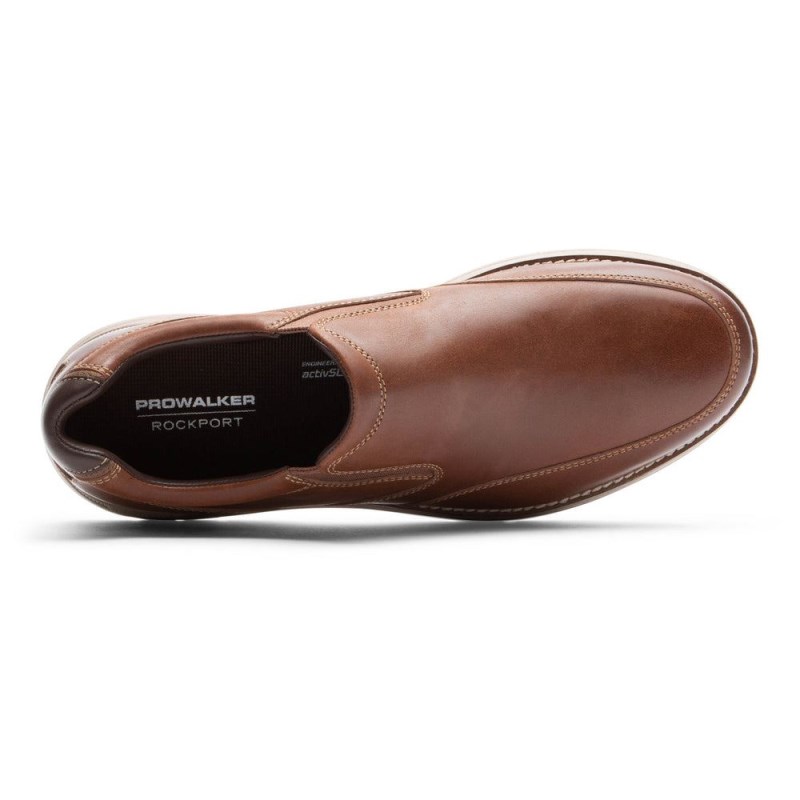 Rockport ProWalker NEXT Slip-On Men Sneakers Brown Singapore | WP3-10601