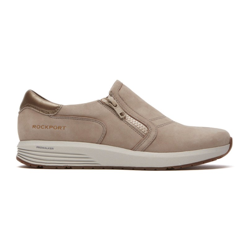 Rockport ProWalker truStride Slip-On Women Sneakers Grey Brown Singapore | EY8-77767