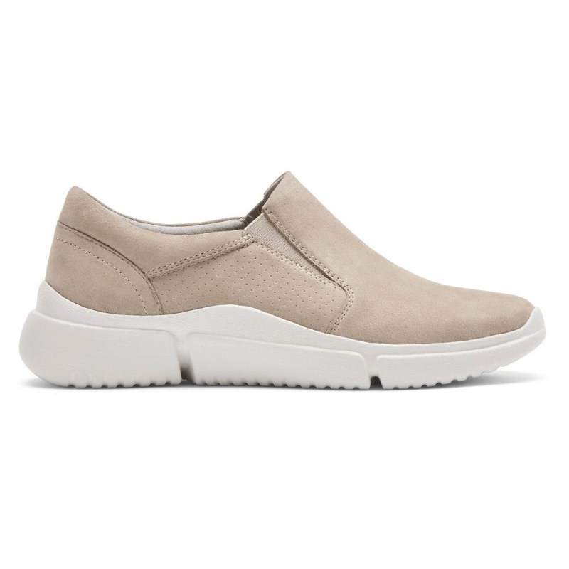 Rockport R-Evolution Washable Slip-On Women Sneakers Beige Singapore | PU4-50535