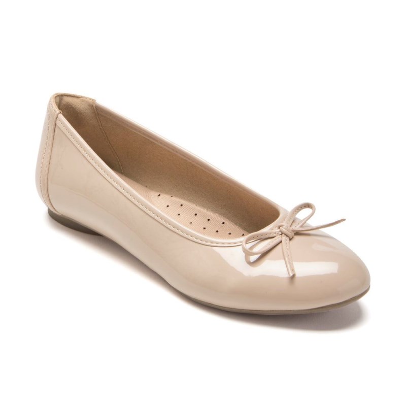 Rockport Reagan Women Ballet Flats Beige Singapore | RQ0-54945