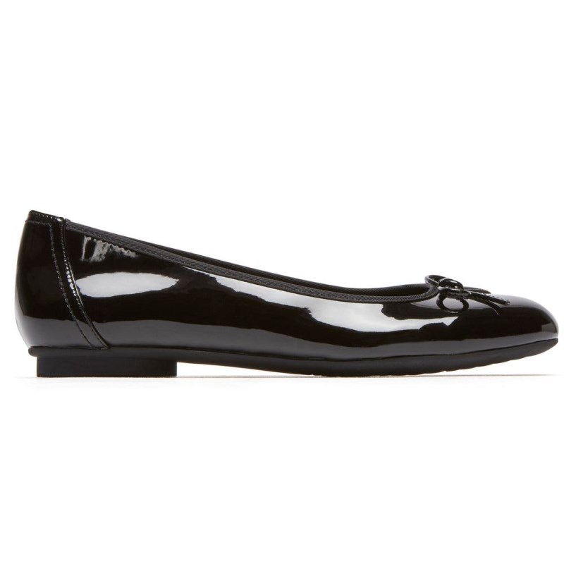 Rockport Reagan Women Ballet Flats Black Singapore | VY7-17181