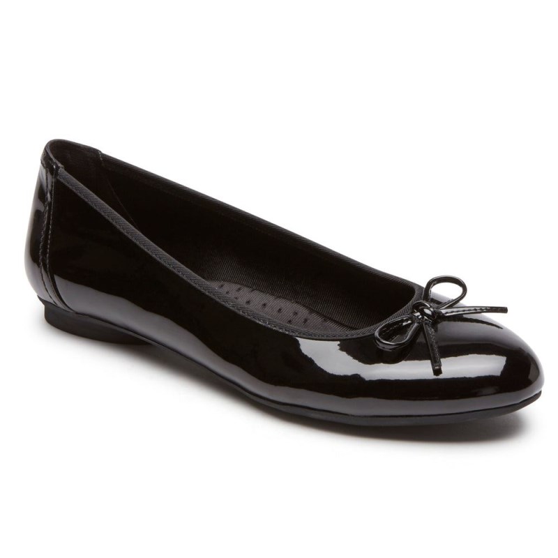 Rockport Reagan Women Ballet Flats Black Singapore | VY7-17181