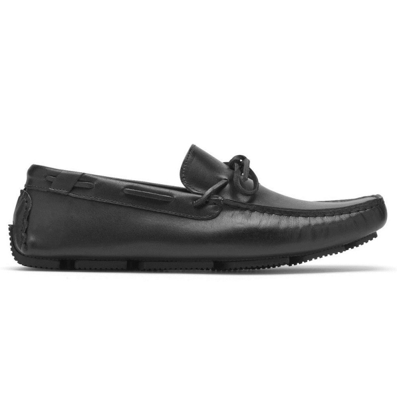 Rockport Rhyder Tie Men Loafers Black Singapore | EC8-96659