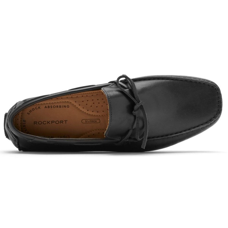 Rockport Rhyder Tie Men Loafers Black Singapore | EC8-96659