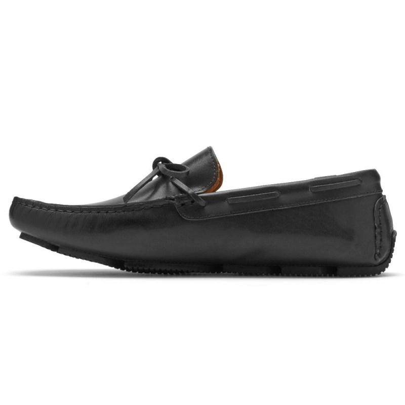 Rockport Rhyder Tie Men Loafers Black Singapore | EC8-96659