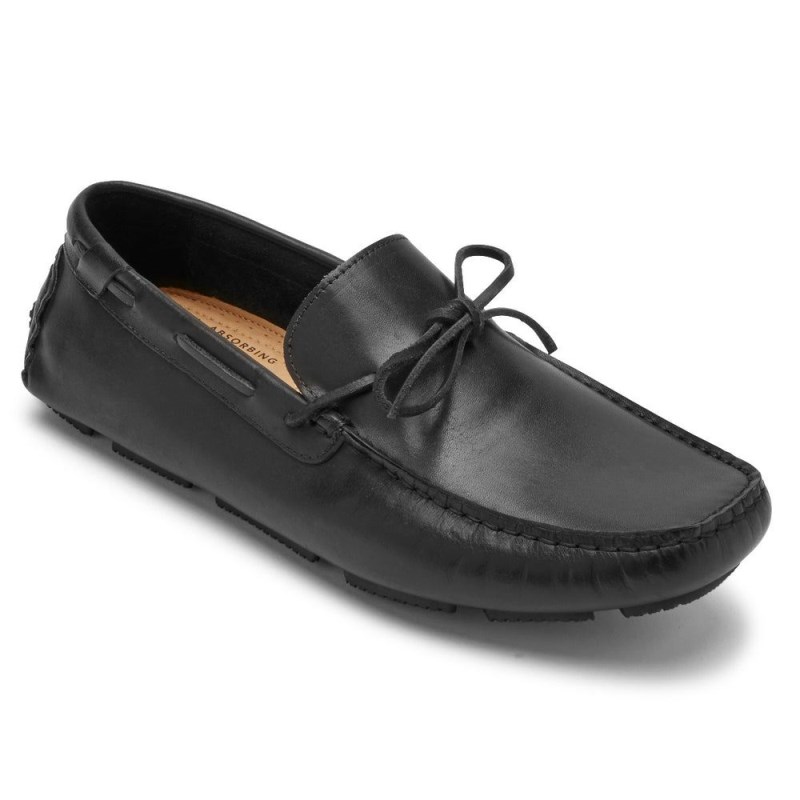 Rockport Rhyder Tie Men Loafers Black Singapore | EC8-96659