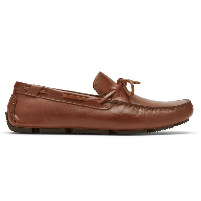 Rockport Rhyder Tie Men Loafers Dark Brown Singapore | XJ1-32043