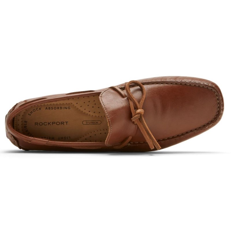 Rockport Rhyder Tie Men Loafers Dark Brown Singapore | XJ1-32043