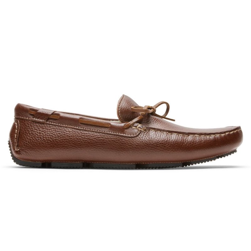 Rockport Rhyder Tie Slipper Men Loafers Dark Brown Singapore | CH0-72067