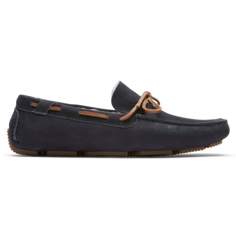 Rockport Rhyder Tie Slipper Men Loafers Navy Singapore | NA7-07210