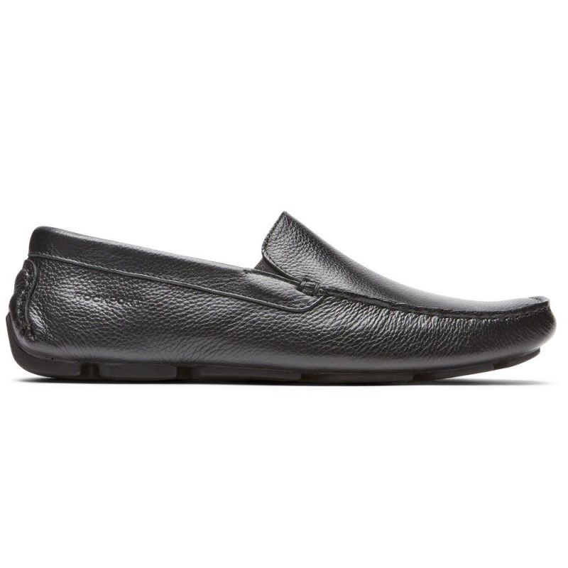 Rockport Rhyder Venetian Men Loafers Black Singapore | DJ0-57375