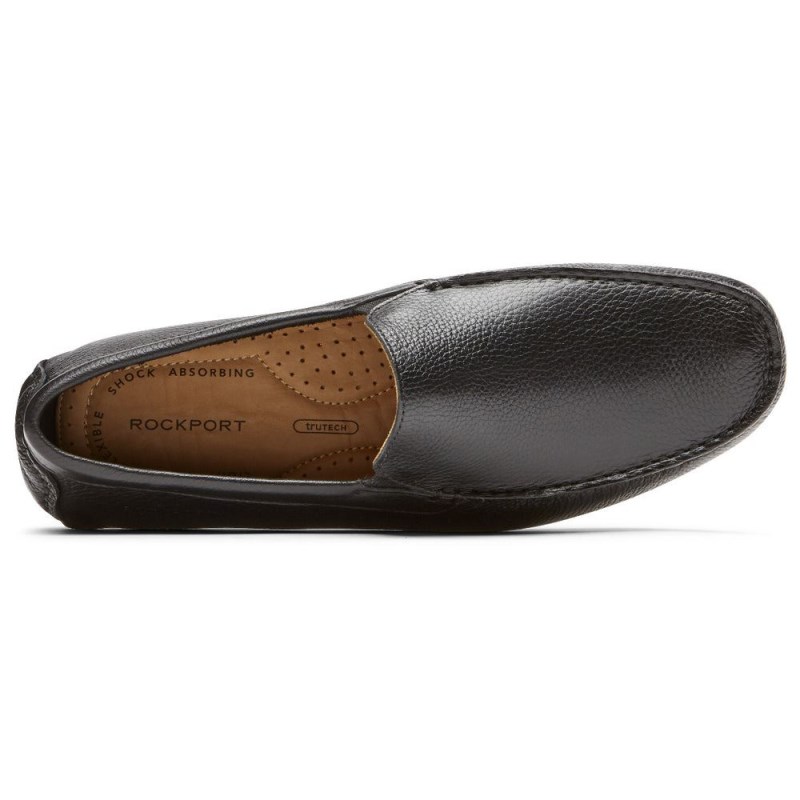 Rockport Rhyder Venetian Men Loafers Black Singapore | DJ0-57375