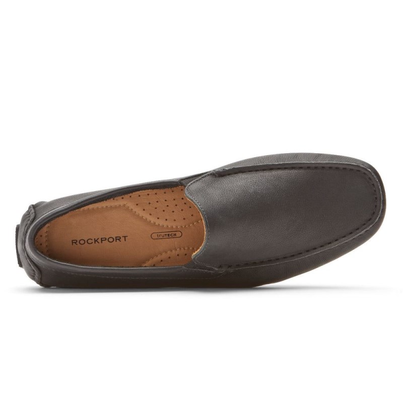 Rockport Rhyder Venetian Men Loafers Black Singapore | LP4-99959