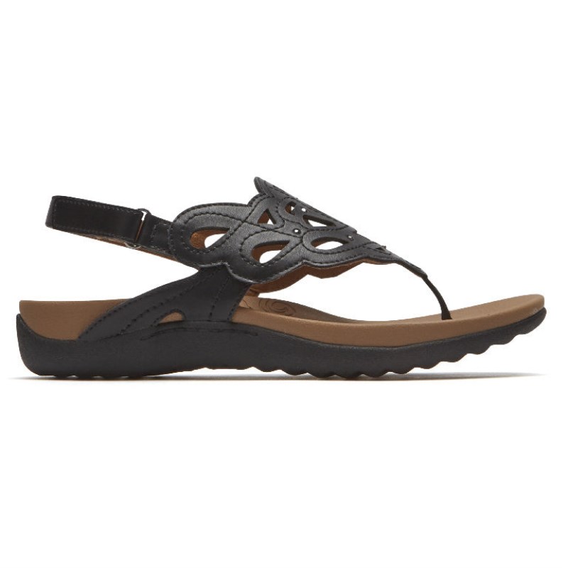 Rockport Ridge Slingback Women Sandals Black Singapore | DJ8-12941