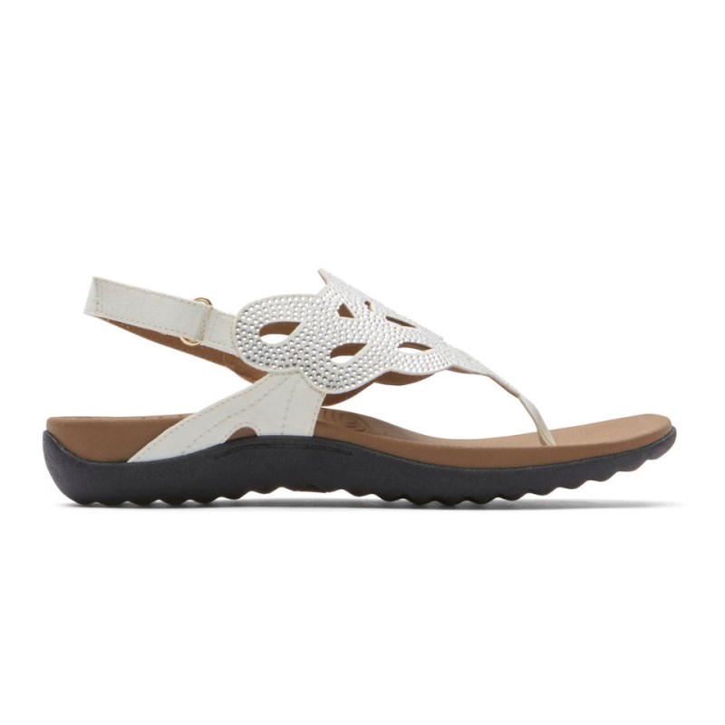 Rockport Ridge Slingback Women Sandals White Singapore | UZ2-41704