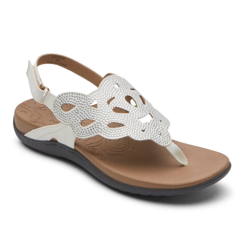 Rockport Ridge Slingback Women Sandals White Singapore | UZ2-41704