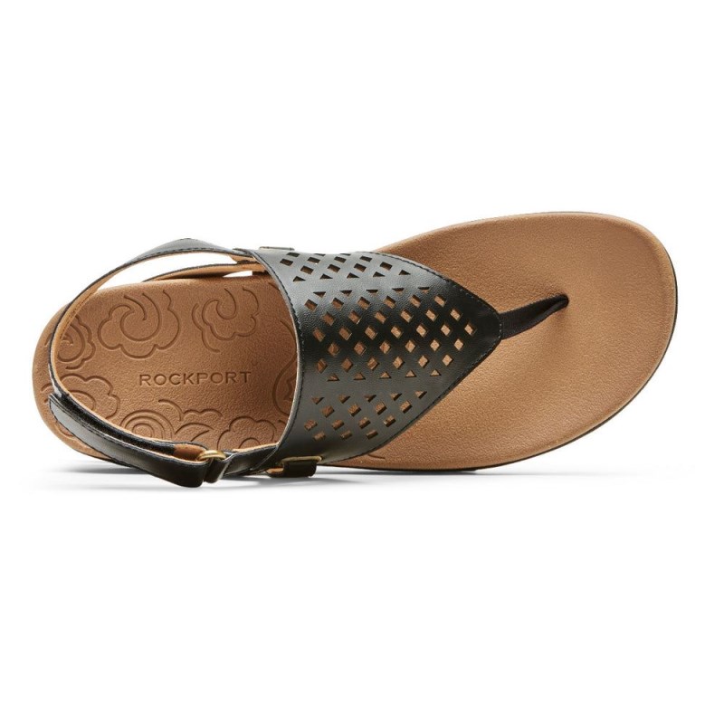 Rockport Ridge Thong Women Sandals Black Singapore | MV5-90369