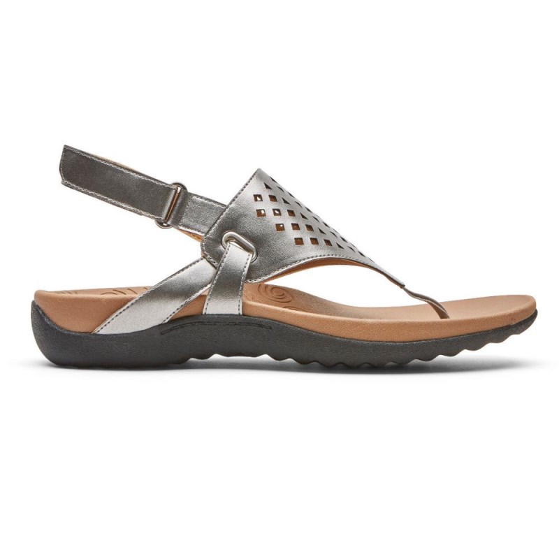 Rockport Ridge Thong Women Sandals Silver Singapore | DH3-36063