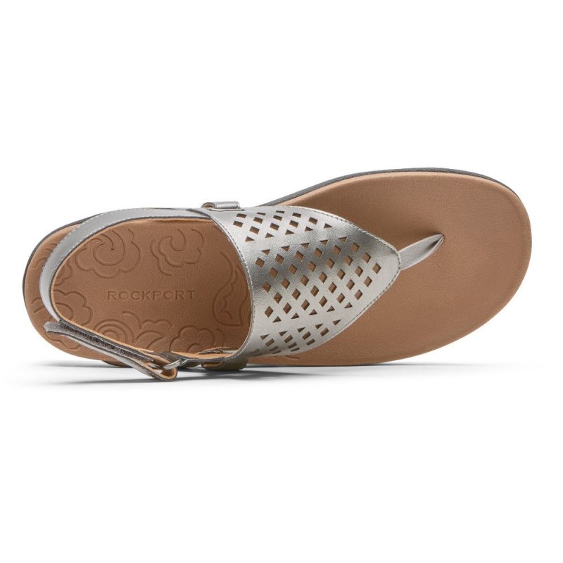 Rockport Ridge Thong Women Sandals Silver Singapore | DH3-36063