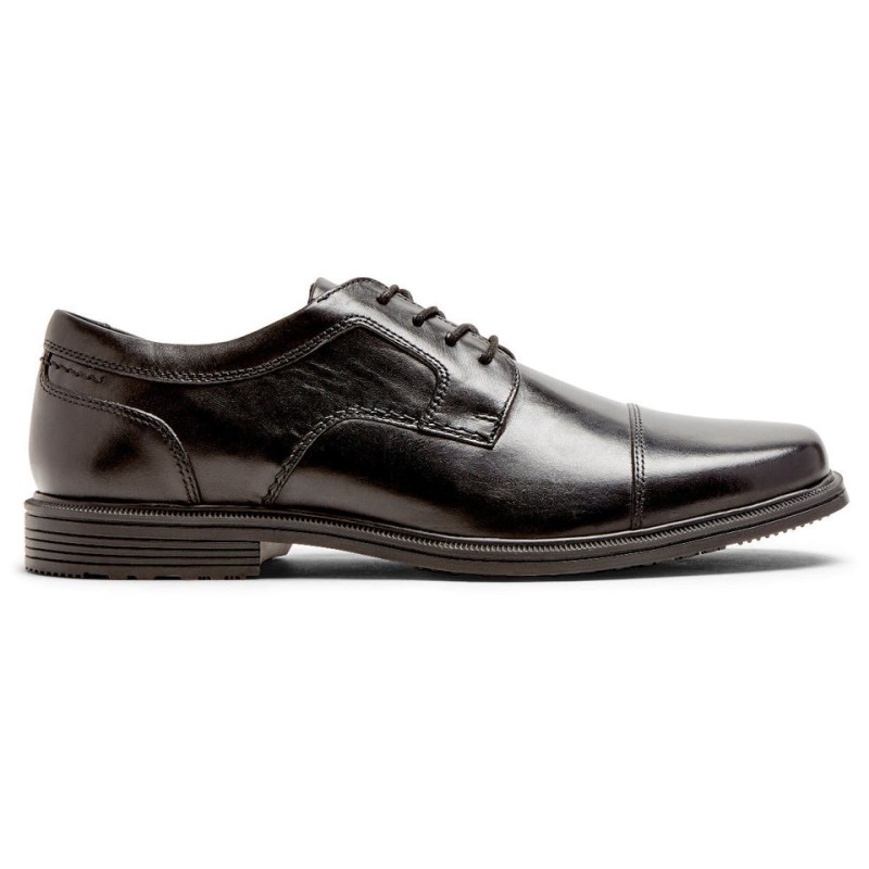 Rockport Robinsyn Waterproof Cap Toe Men Oxford Shoes Black Singapore | UZ1-53135