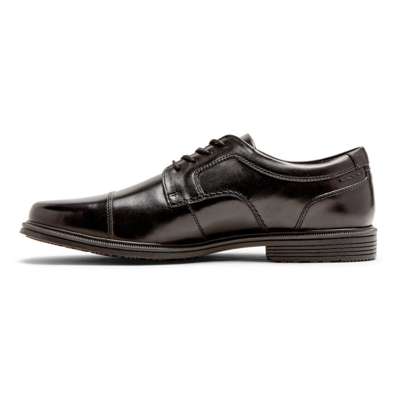 Rockport Robinsyn Waterproof Cap Toe Men Oxford Shoes Black Singapore | UZ1-53135