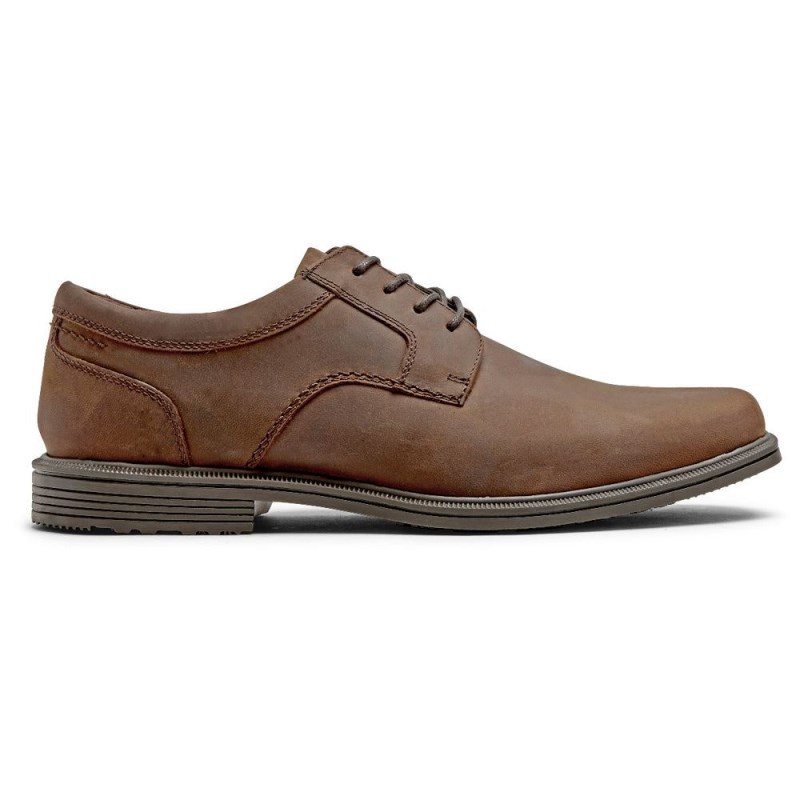 Rockport Robinsyn Waterproof Plain Toe Men Oxford Shoes Brown Singapore | FX3-43234