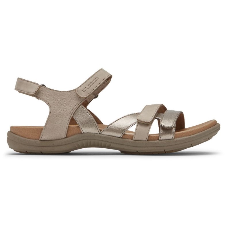 Rockport Rubey 3-Strap Women Sandals Grey Brown Singapore | KY1-95979