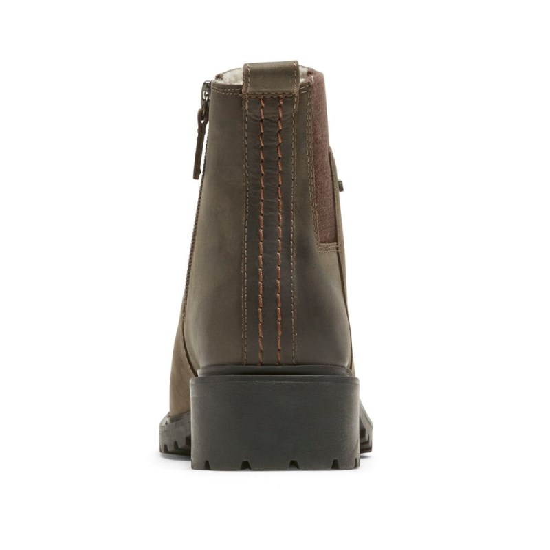 Rockport Ryleigh Waterproof Women Chelsea Boots Dark Grey Brown Singapore | HQ1-81188