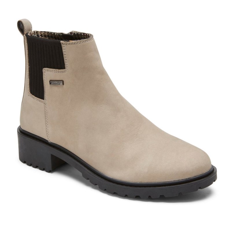 Rockport Ryleigh Waterproof Women Chelsea Boots Grey Brown Singapore | YD4-77497