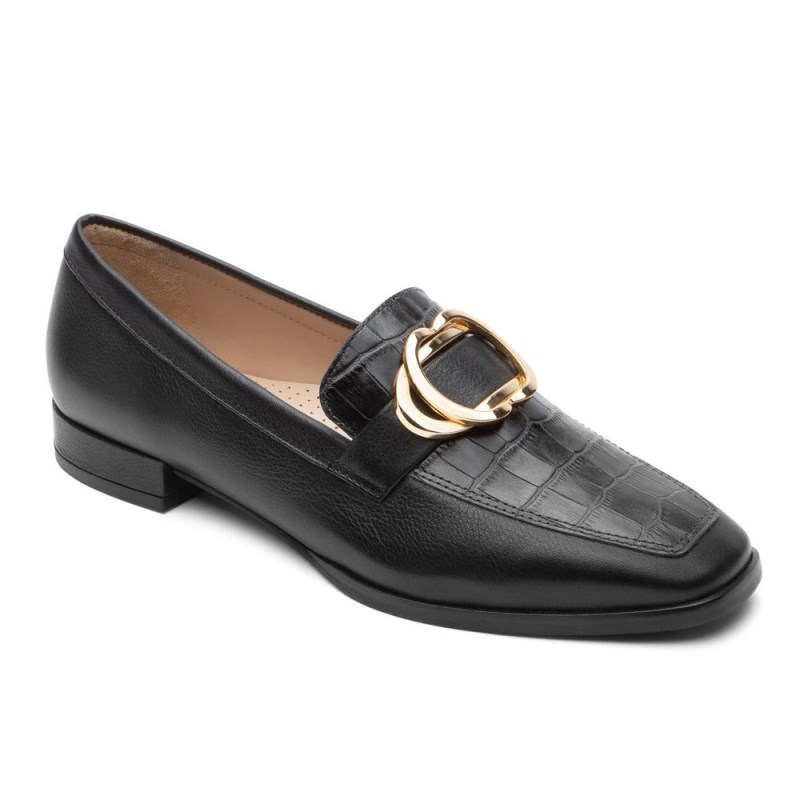 Rockport Santana Ring Women Loafers Black Singapore | RA3-68556