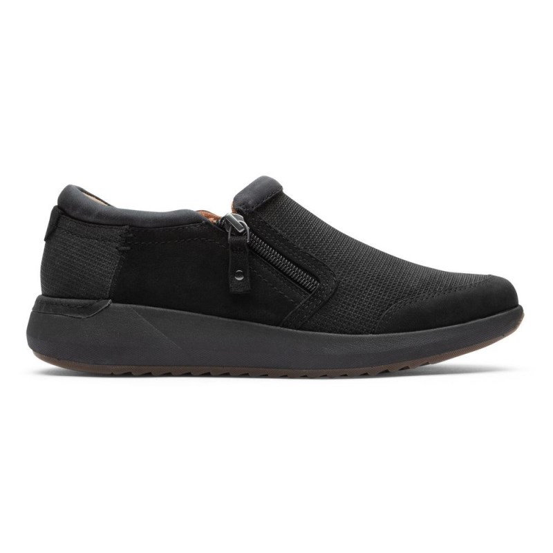 Rockport Skylar Zip Women Slip Ons Black Singapore | FJ1-25712