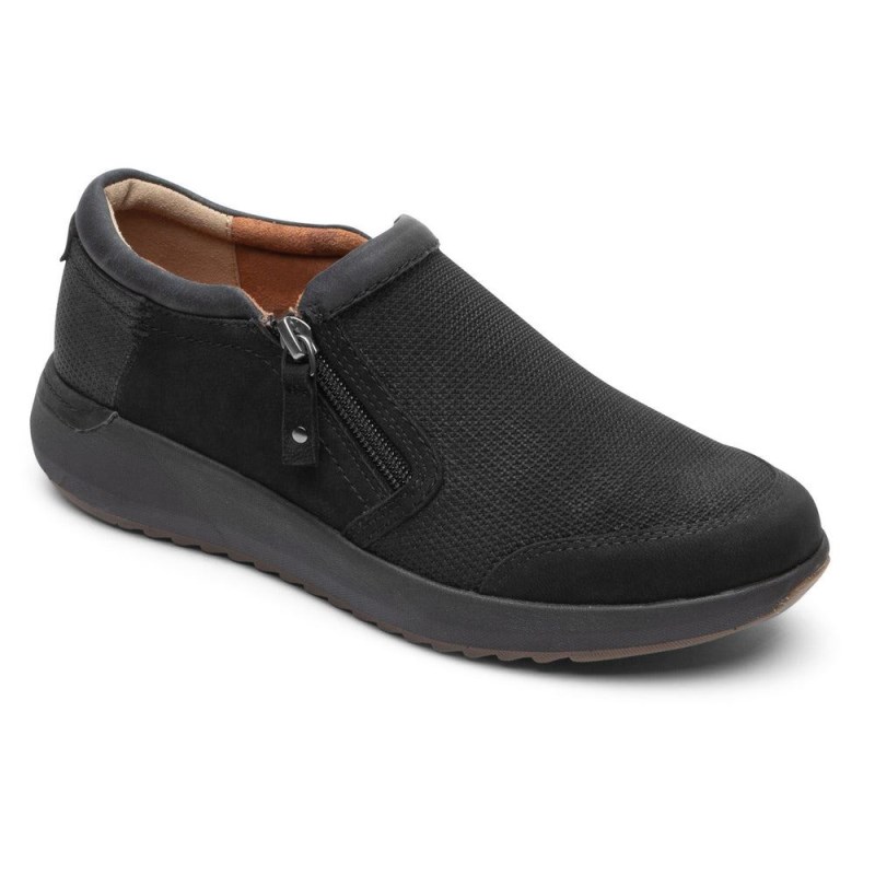 Rockport Skylar Zip Women Slip Ons Black Singapore | FJ1-25712