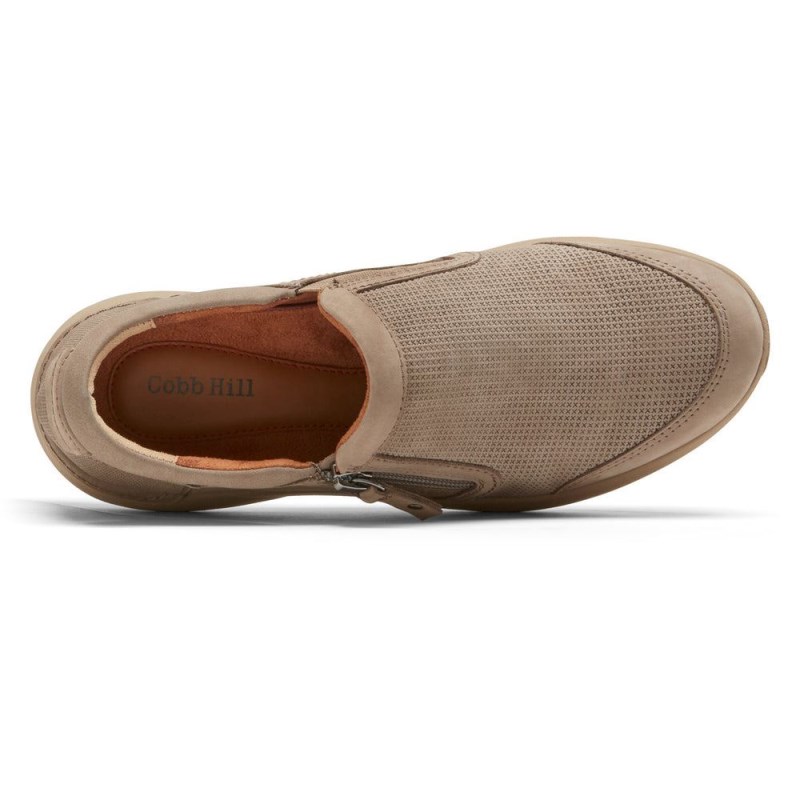 Rockport Skylar Zip Women Slip Ons Grey Brown Singapore | PD0-93709