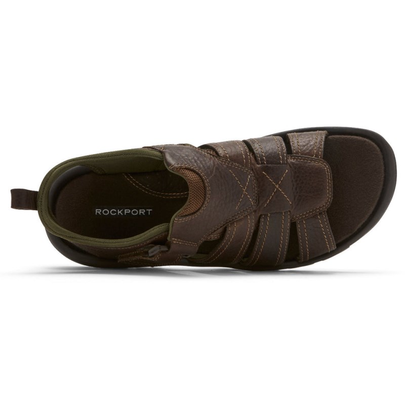 Rockport SpringBoro Rocklake Men Fisherman Sandals Brown Singapore | ZJ3-34093