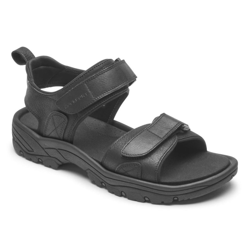 Rockport SpringBoro Rocklake Men Fisherman Sandals Black Singapore | FJ0-16461