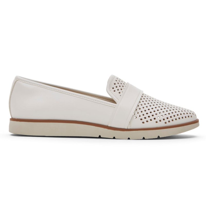 Rockport Stacie Perforated Women Loafers White Singapore | ET8-96559