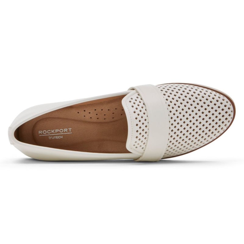 Rockport Stacie Perforated Women Loafers White Singapore | ET8-96559