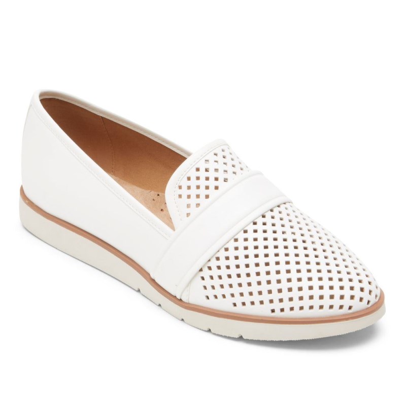 Rockport Stacie Perforated Women Loafers White Singapore | ET8-96559