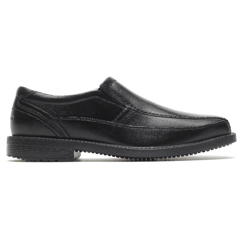 Rockport Style Leader 2 Bike Toe Slip-On Men Dress Shoes Black Singapore | KO3-25892