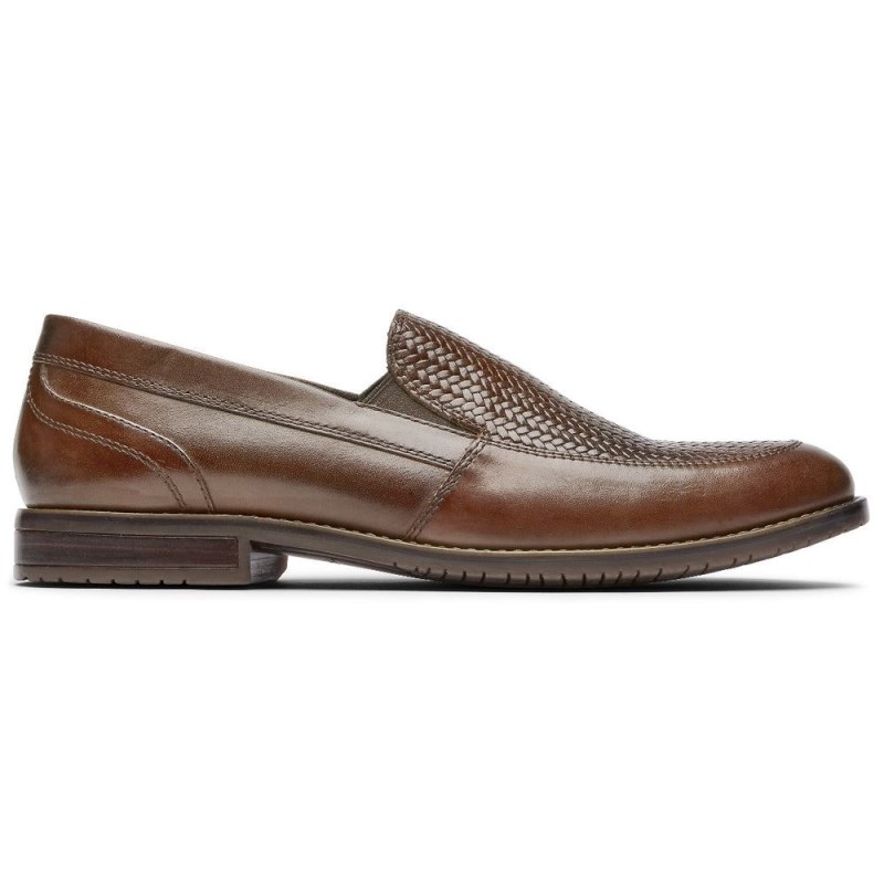 Rockport Style Purpose 3 Woven Men Loafers Brown Singapore | AI3-64266