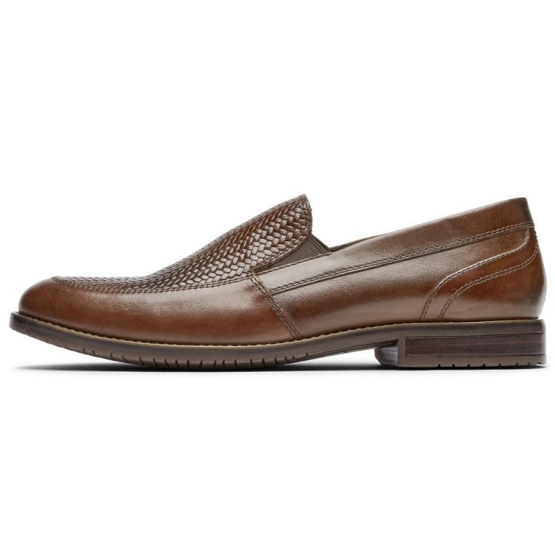 Rockport Style Purpose 3 Woven Men Loafers Brown Singapore | AI3-64266