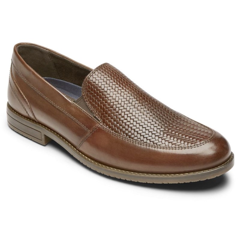 Rockport Style Purpose 3 Woven Men Loafers Brown Singapore | AI3-64266