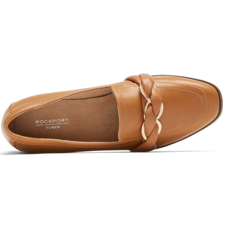 Rockport Susana Woven Chain Women Loafers Brown Singapore | YV1-59885