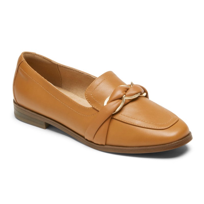 Rockport Susana Woven Chain Women Loafers Brown Singapore | YV1-59885