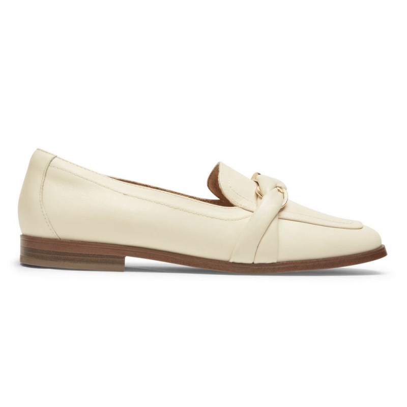 Rockport Susana Woven Chain Women Loafers Cream Singapore | II0-18301