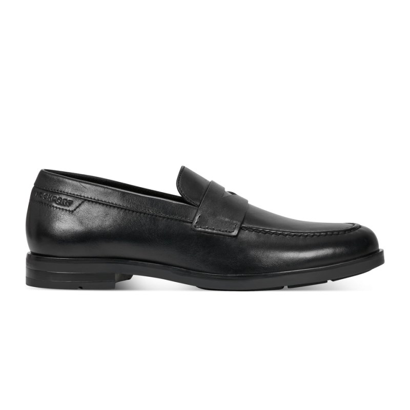 Rockport Sutton Dress Slip-on Penny Men Loafers Black Singapore | JN2-43364